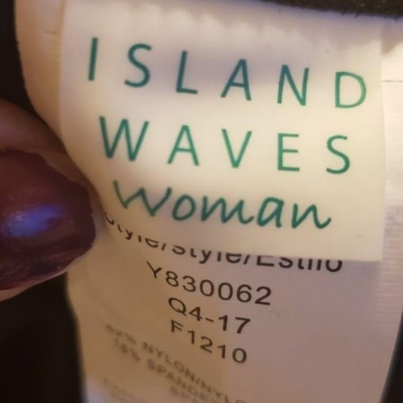 Island waves women black bikini bottom coverage plus size 20w beach, swim, pool - Picture 4 of 4